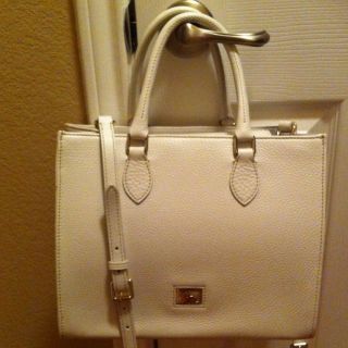 Dooney Bourke Janine White Leather Bag Purse Handbag Satchel Dillen II