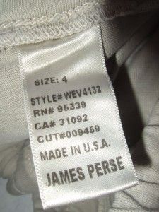 James Perse Taupe Drawstring Cotton Knit Cargo Shorts $145 4 L XL
