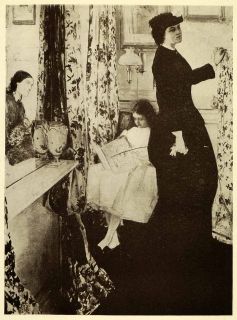 1911 Print James Abbott McNeill Whistler Art Music Room Drapery