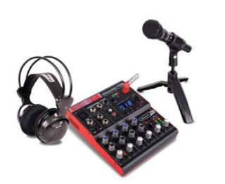 Jammin Pro Studiopack 702 Pro Recording Studio Pack w Mixer Headphones