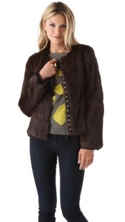 Diane von Furstenberg Marchie Rabbit Fur Coat
