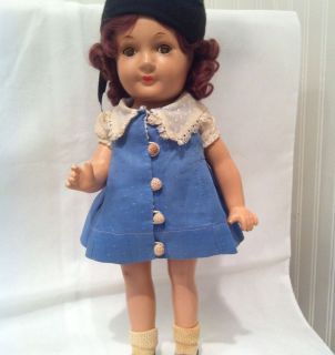 Madame Alexander Early Vintage Jane Withers Doll Signed Composition 14