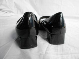 Marc by Marc Jacobs Black Patent Leather Mary Jane Heels 37 5