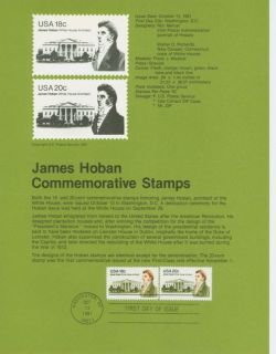 1935 36 18c James Hoban USPS 8129 Souvenir Page