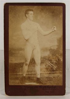 1890 JAMES J. CORBETT WORLD HEAVYWEIGHT BOXING CHAMPION CABINET CARD
