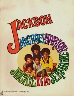 Michael Jackson 5 1970 ABC Tour Concert Program Book