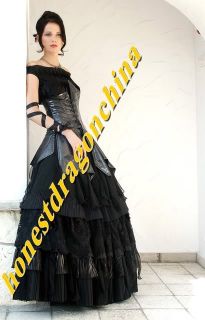 Gothic Lolita Black Lace Janina Preuss Evening Dress Cosplay Costume