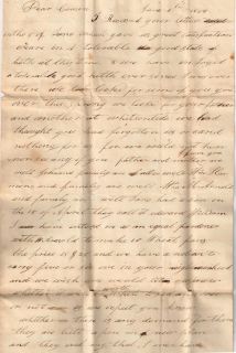 1834 Virginia F L w Manuscript Town Mark Woodville Dennis Family