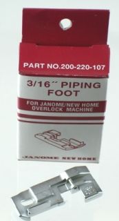 Janome Serger 3 16 Piping Foot 634 7034 204 More