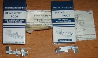 Blind Stitch Foot and Piping Foot for Janome Overlock Sewing Machine