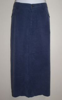  Creek Womens Blue Denim Look Tencel Spring Summer Skirt M L