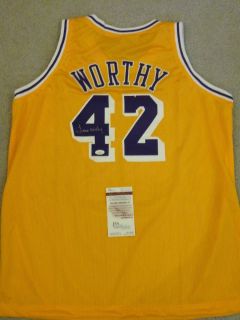 James Worthy Signed Auto Los Angeles Lakers Jersey JSA Autographed