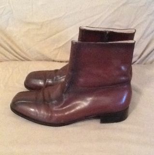 Vintage Jarman Brown Kidskin Leather 11 D Ankle Beatle Biker Boots