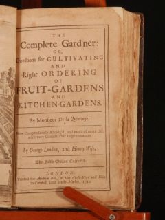 1710 The Complete GardNer de La Quintinye London Wise