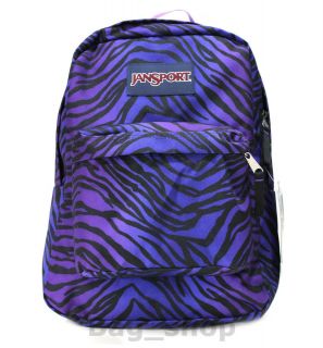 Jansport Superbreak Super Break Black Purple Zebra Backpack School Bag
