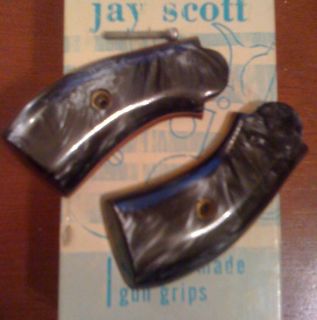 Iver Johnson Black Pearl Grips Fits 32 and 38 Cal Jay Scott