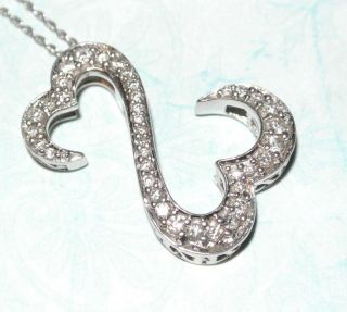  Open Hearts Jane Seymour 14k Gold Diamond 50 Carat TW Necklace
