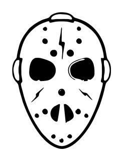 Friday THE13TH Jason Voorhees Mask Vinyl Decal Sticker