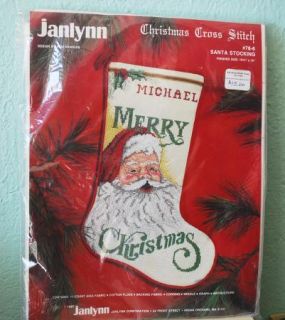 Vintage Janlynn Cross Stitch Stocking Kit Christmas Santa Claus 78 6