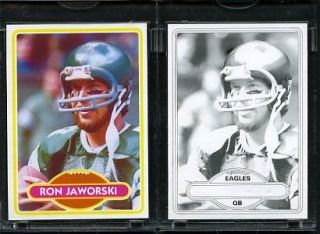 1980 Topps Football Proof Cards Ron Jaworski Eagles