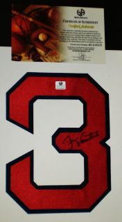 Jason Varitek Boston Red Sox Captain Hand Signed Jersey Number