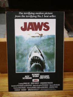 Vintage 1975 Original Jaws Movie Poster Laminated Mounted 16 5 x 11 5