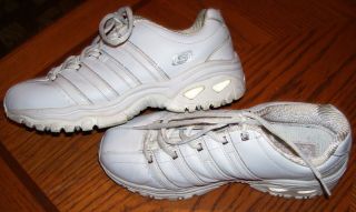 GUC Skechers Womens Size 8 5 Leather Tennis Shoes Sneakers