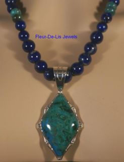 Jay King Chrysocolla Lapis Necklace Pendant