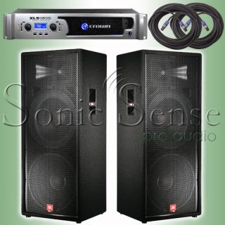 JBL JRX 125 Dual 2 Way 15 Speaker Pair JRX125 Crown XLS 1500 NEW Extnd