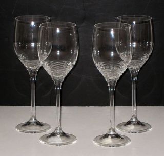 Wedgwood Jasper Conran 4 Rosette White Wine Glasses