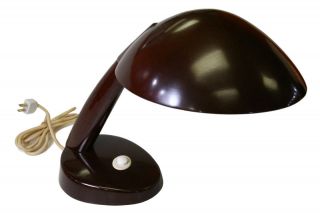 Vintage Bauhaus Brown Celluloid or Bakelite Desk Lamp