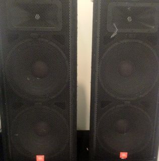 Pair JBL JRX100 Series Speakers 2x15 w Horns Model JRX125