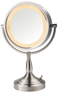 Jerdon First Class 7x Halo Light Vanity Makeup Mirror LT856N