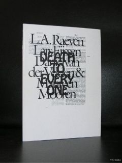Stedelijk Museum L A Raeven 2004nm T Artist Book