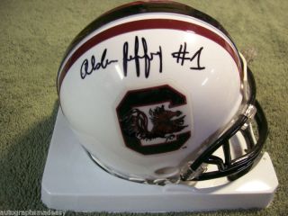 Alshon Jeffery South Carolina Signed Mini Helmet w COA