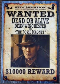 Supernatural Jensen Ackles Dean Winchester Poster