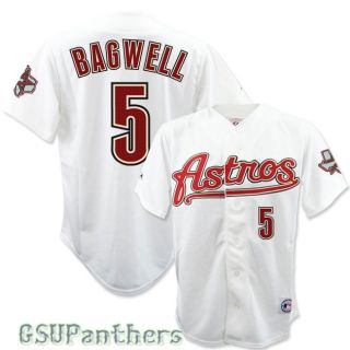 Jeff Bagwell Houston Astros Alternative White Jersey w Patch Sz Med