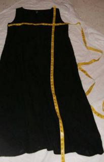 Eileen Fisher Black Linen Long Tank Dress Large L