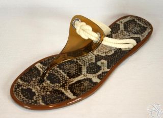 Sperry Jellyfish Tan Womens Thong Flip Flops Shoes New