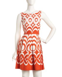 Taylor Geometric Print Pique Dress