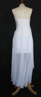 McClintock 54383 White Taffeta Chiffon Dress Size 6