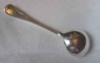 Old Vintage Sterling Silver Salt Spoon Birm 1913 Old English Pattern