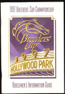 1997 THOROUGHBRED HORSE RACING INFORMATION GUIDE BREEDERS CUP