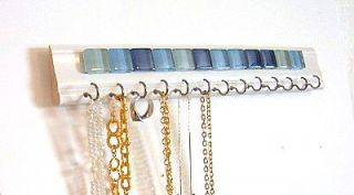 Necklace Jewelry Hanger Holder Display with Ocean Blue Mosiac Stones