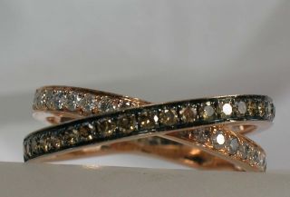 Retired EFFY 14K Rose Gold Diamond RING 100% AUTHENTIC Estate Jewelry