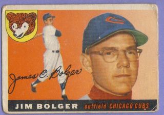 1955 TOPPS BASEBALL JIM BOLGER # 179 CHICAGO CUBSRARE HIGH # COMMON