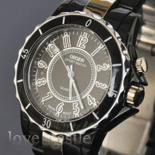  Womens Mens Quartz Black White Love Gift Wrist Watches W52T