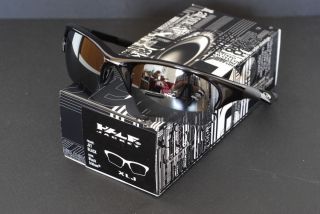 New Oakley Half Jacket XLJ Sunglasses Jet Black w Black Iridium Lens