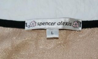 Spencer Alexis Black Floral Brown Shirt Skirt Suit Set Large L