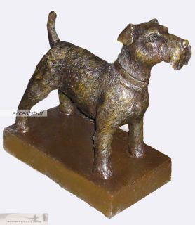 Life Size Solid Bronze Terrier Dog Statue